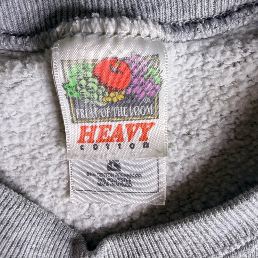 Vtg Fruit Of The Loom Crewneck Sweatshirt Men’s Large Gray Bucks Bismarck, ND - Picture 3 of 8
